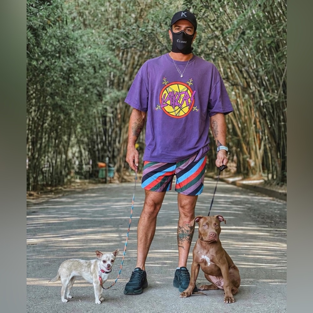LA LAKERS KINGSWELL DIRTSQID: Purple+Yellow  Basketball Tee 📐XL